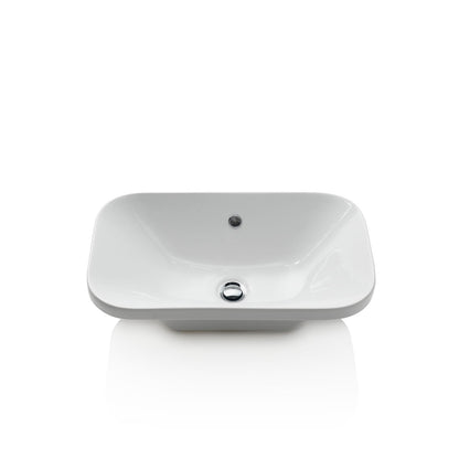 Lavabo da semi incasso HOZEH bianco lucido