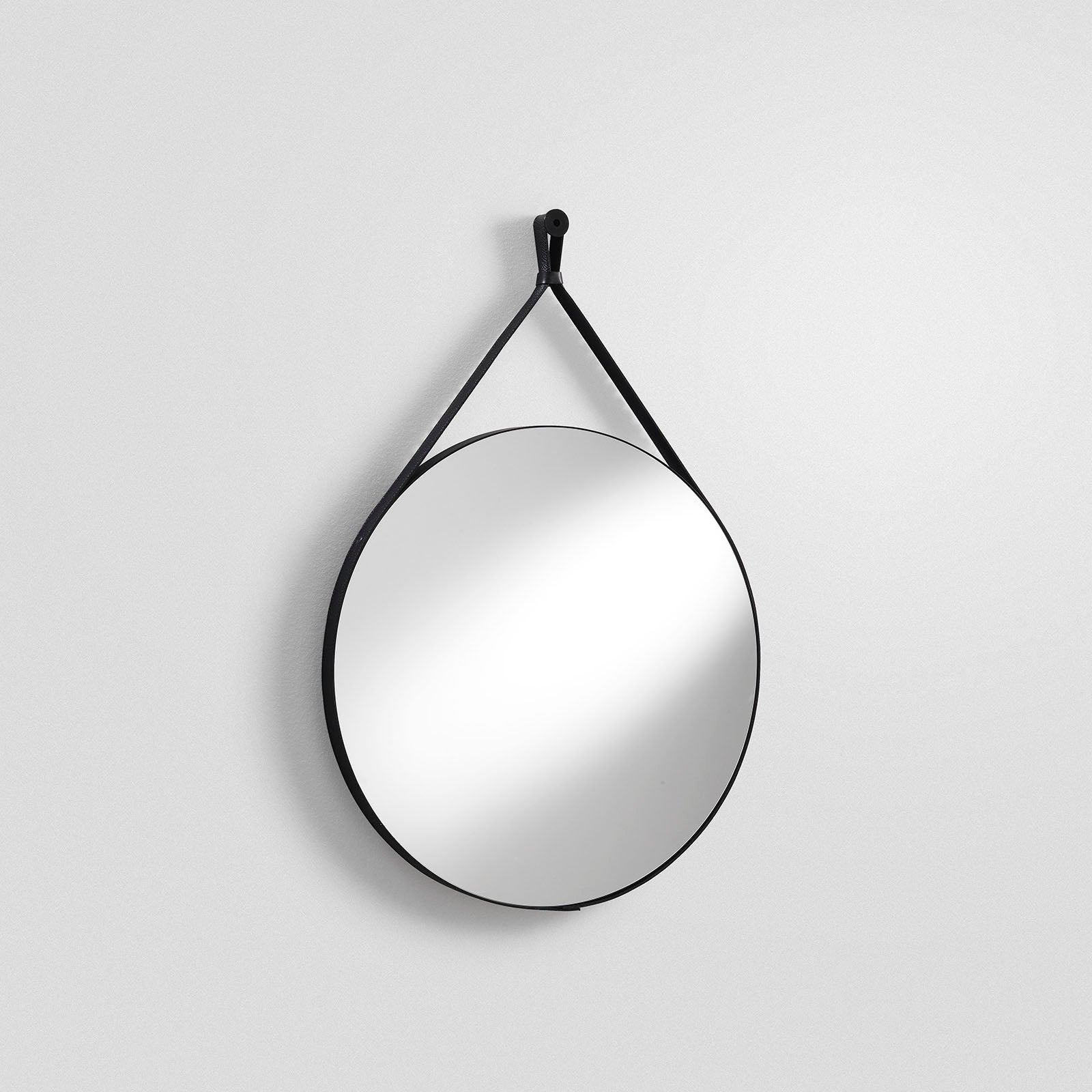 Specchio con laccio in similpelle BRAME nero