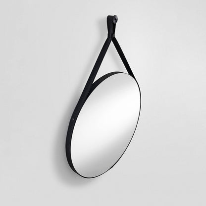 Specchio con laccio in similpelle BRAME nero