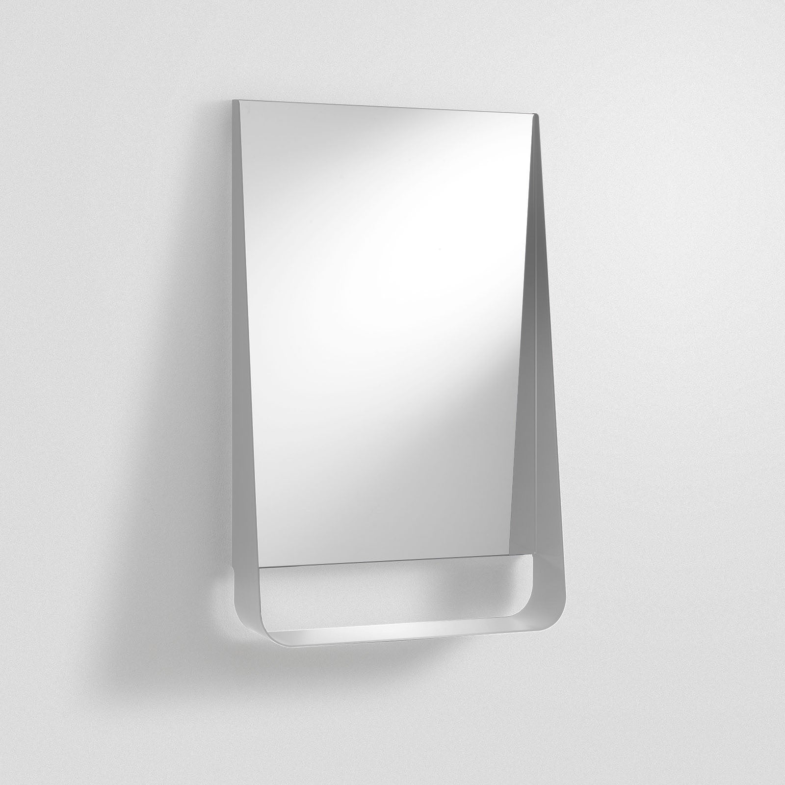 Specchio con mensola e led WING50 bianco