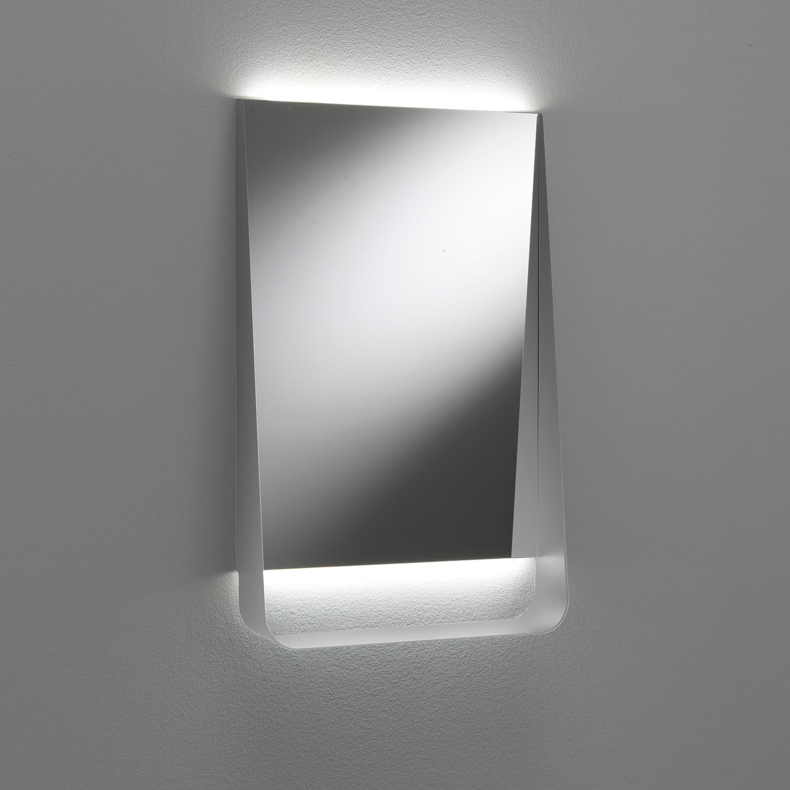 Specchio con mensola e led WING50 bianco