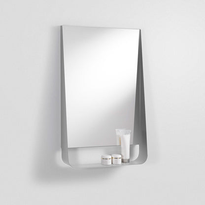 Specchio con mensola e led WING50 bianco