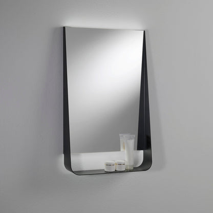 Specchio con mensola e led WING50 nero