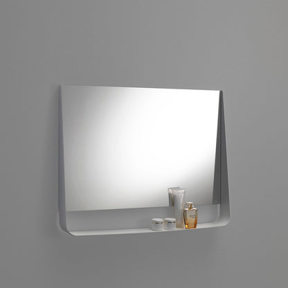 Specchio con mensola e led WING90 bianco