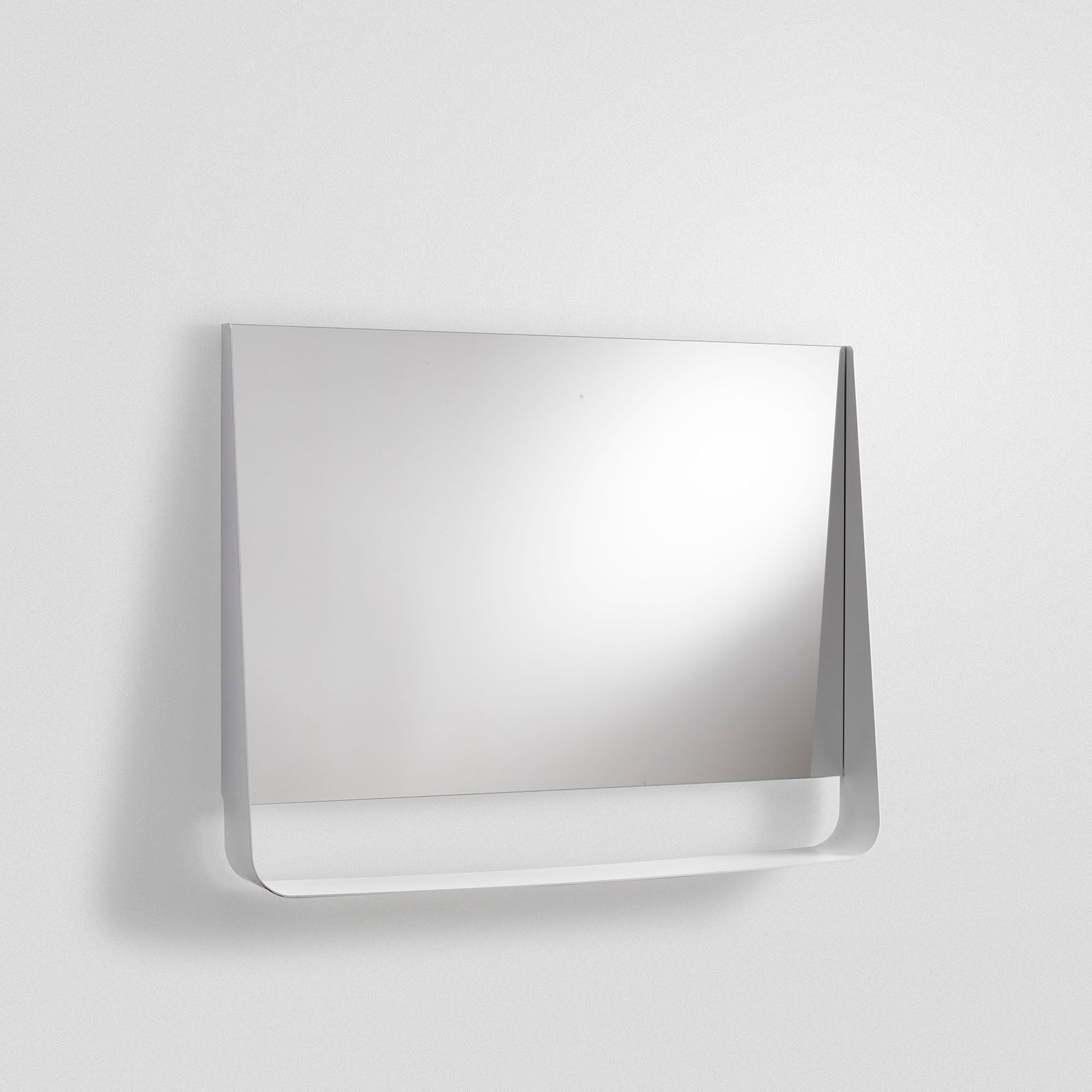 Specchio con mensola e led WING120 bianco