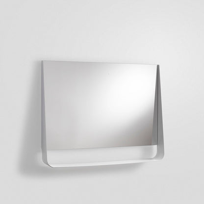 Specchio con mensola e led WING120 bianco