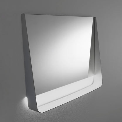 Specchio con mensola e led WING120 bianco