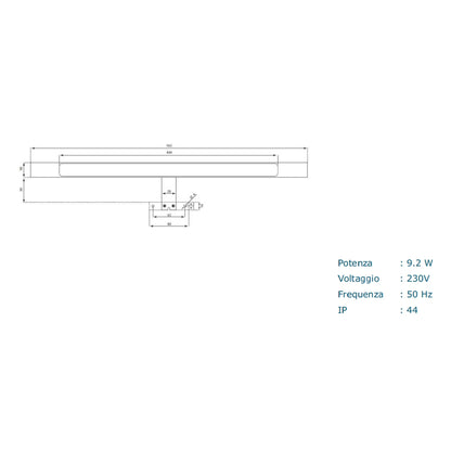 LED-Spiegelleuchte PALES L