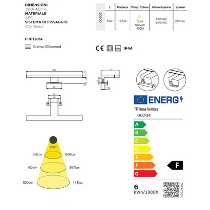 LED-Spiegelleuchte PALES L