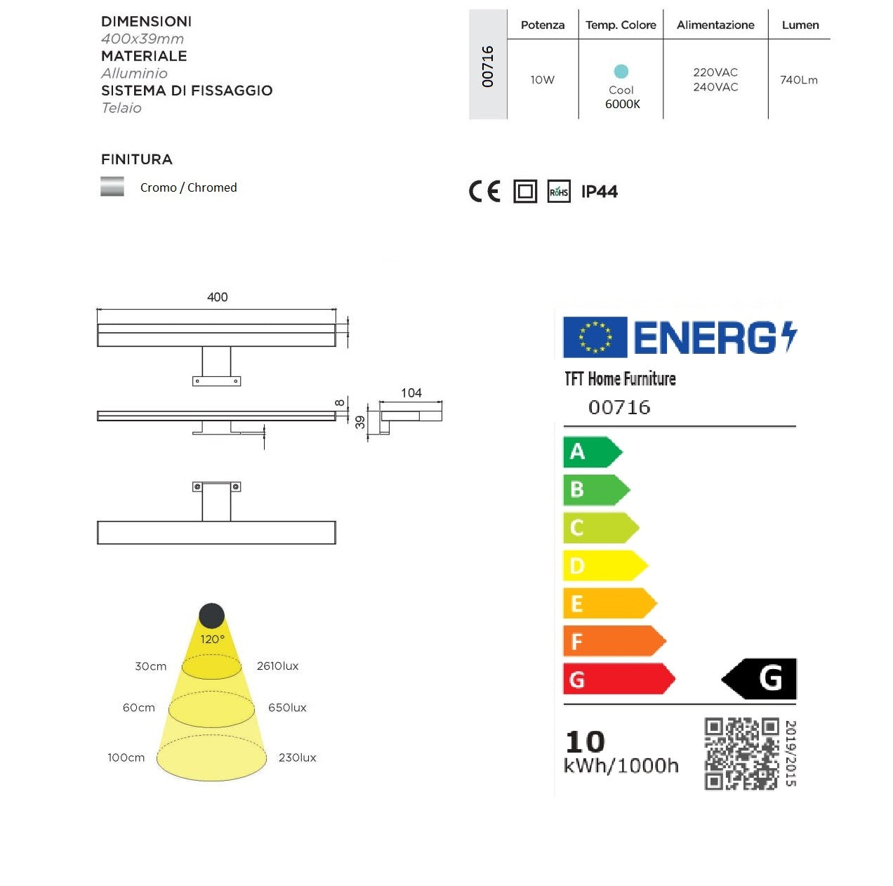 LED-Spiegelleuchte HARVEST