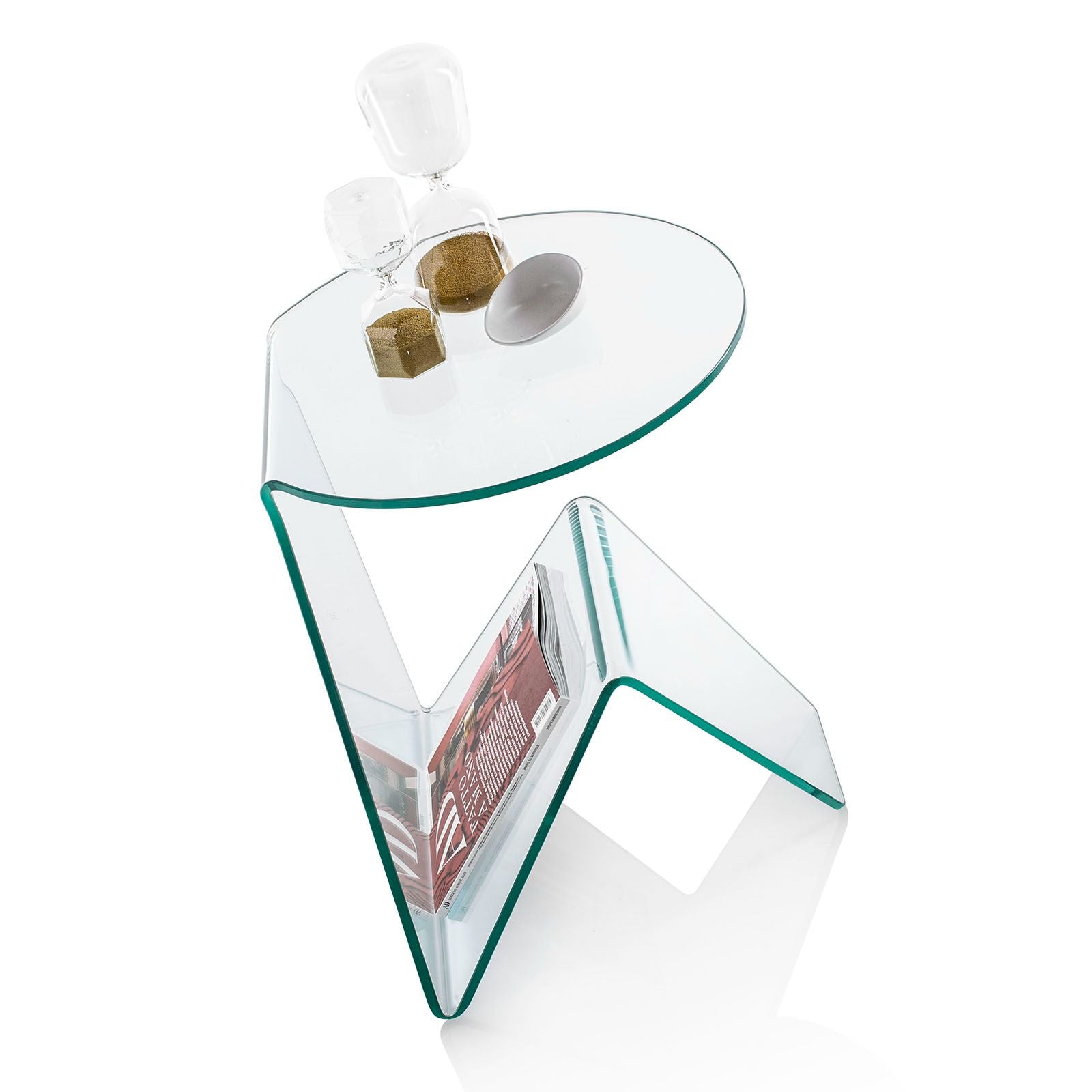 Tavolino/Porta riviste GLASS