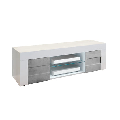 Porta TV BUILD | Bianco/Cemento