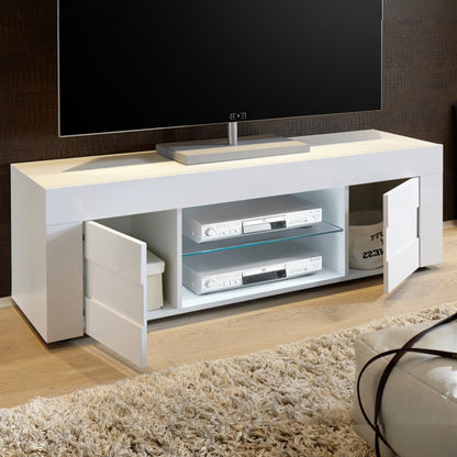 Porta TV BUILD | Bianco/Cemento