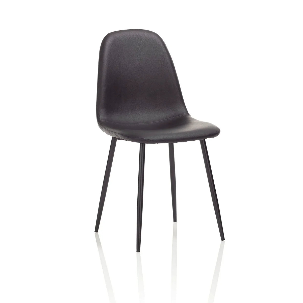 Set of 4 DATIA black chairs