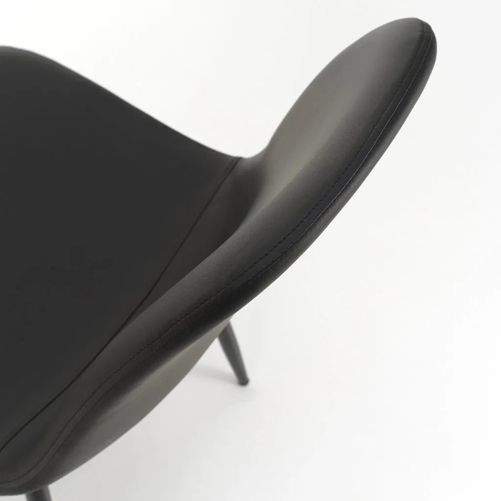 Set of 4 DATIA black chairs