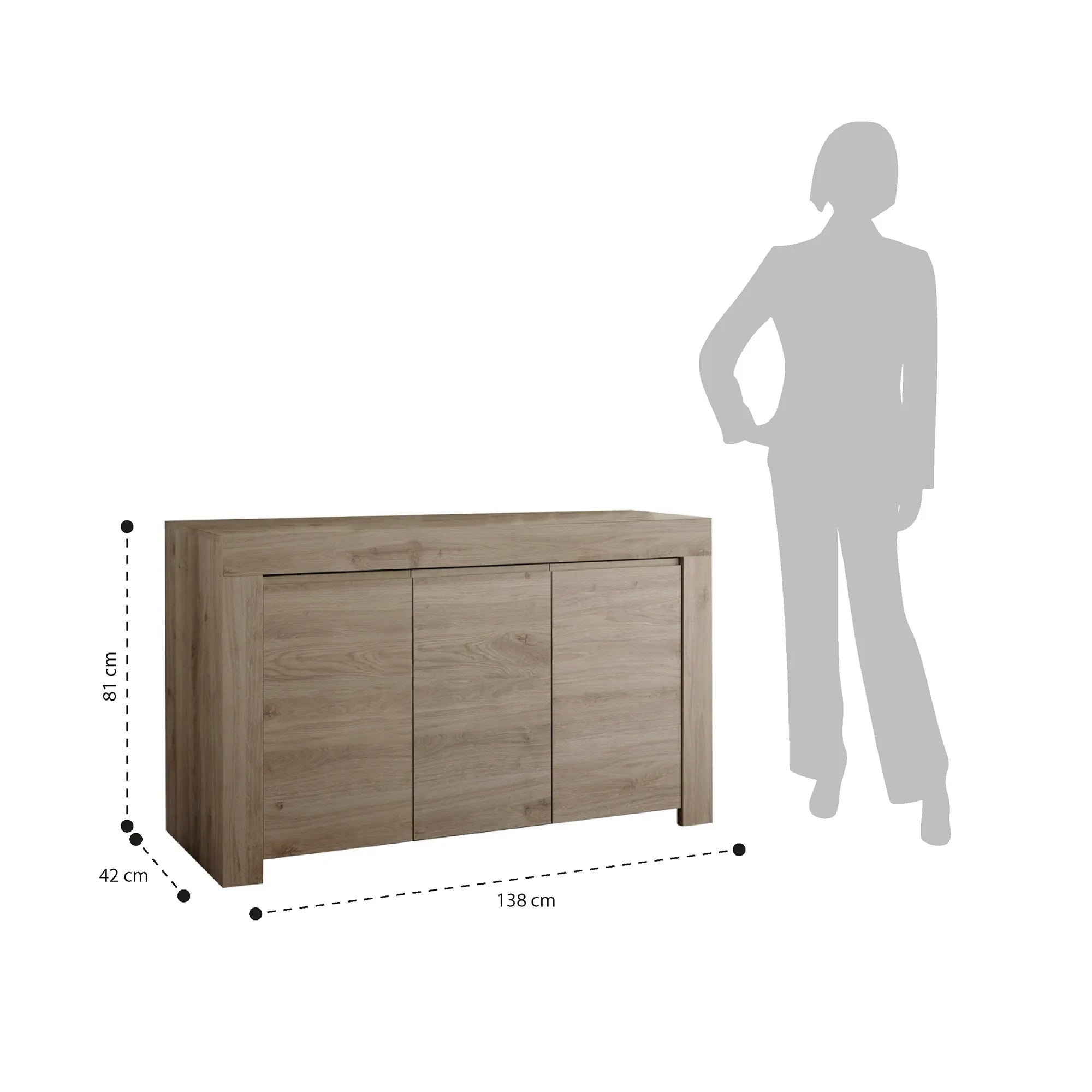PANAMA dark oak buffet