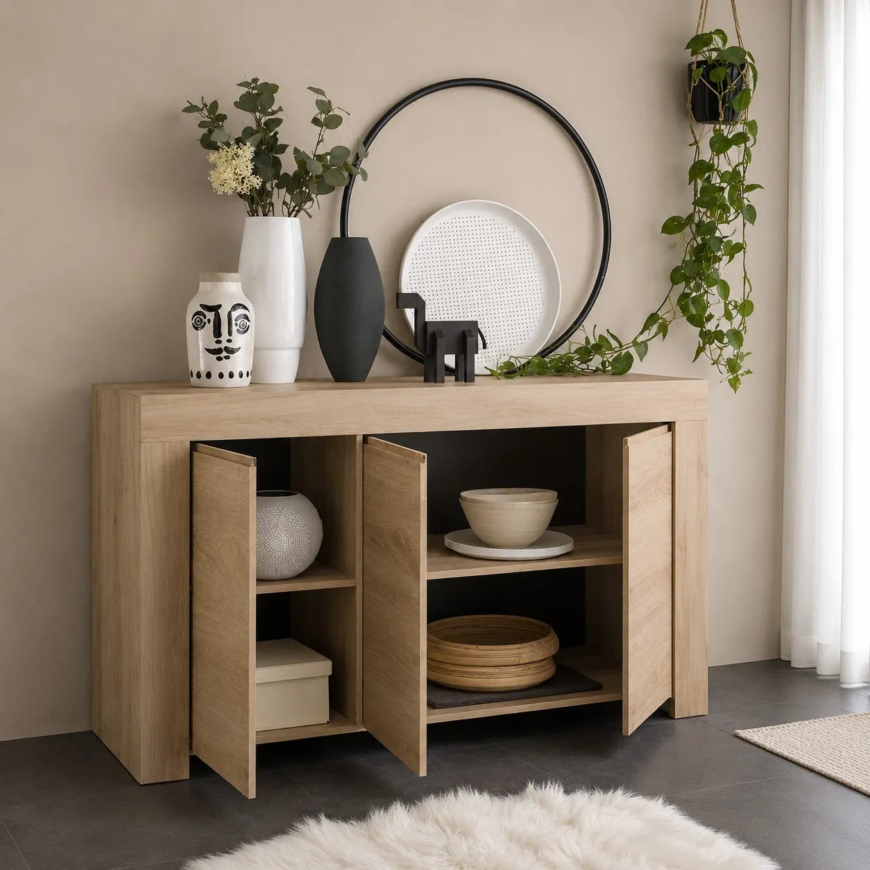PANAMA dark oak buffet