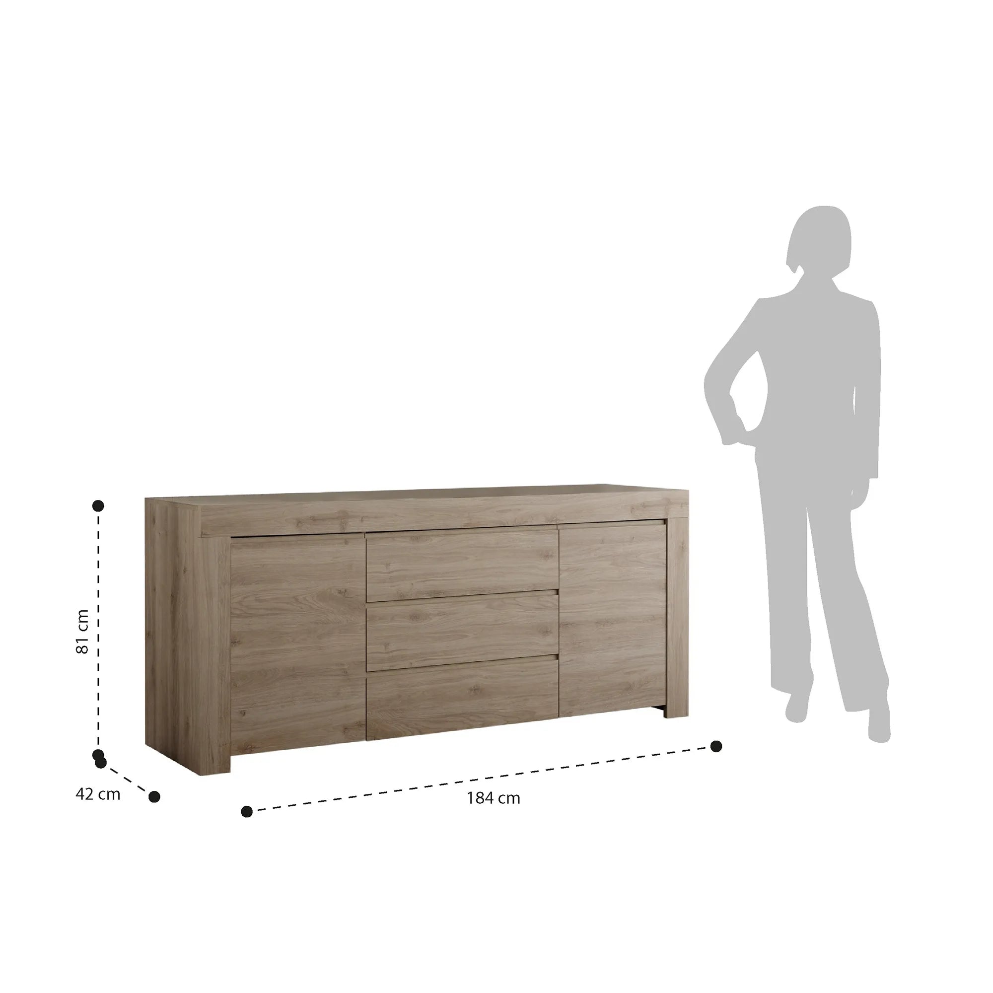 PANAMA dark oak buffet