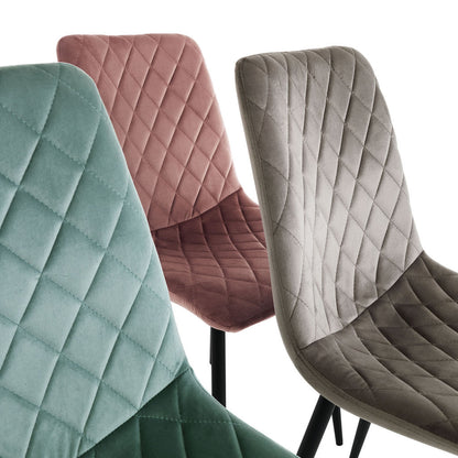 Set of 4 VALDINA chairs aquamarine