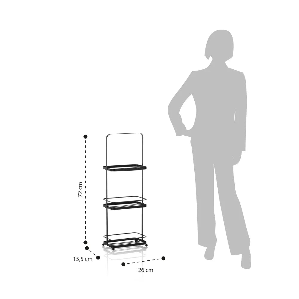 KOKO schwarzes Bodenregal/Organizer