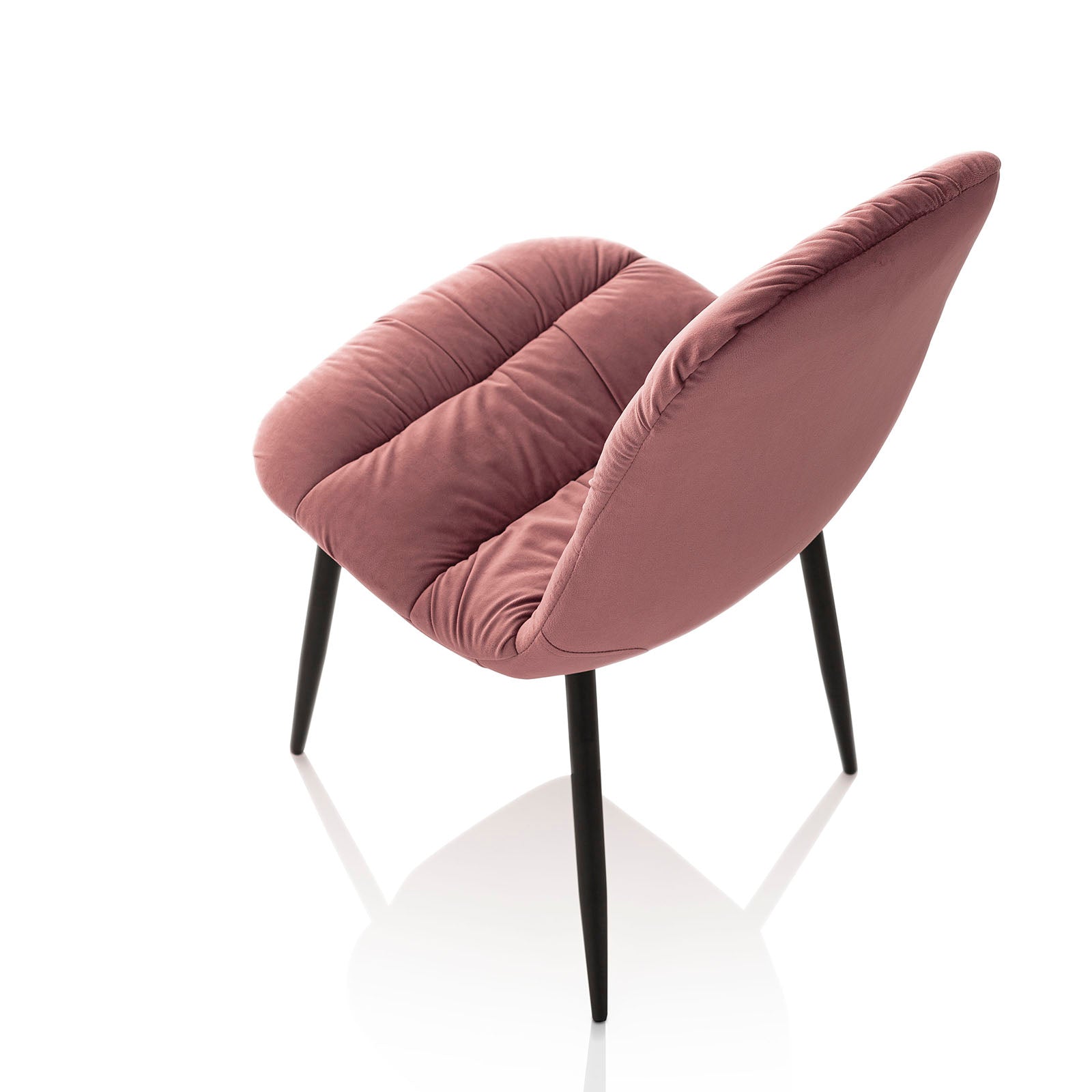 Set of 4 powder pink SANDY chairs