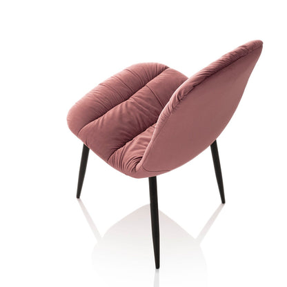 Set of 4 powder pink SANDY chairs