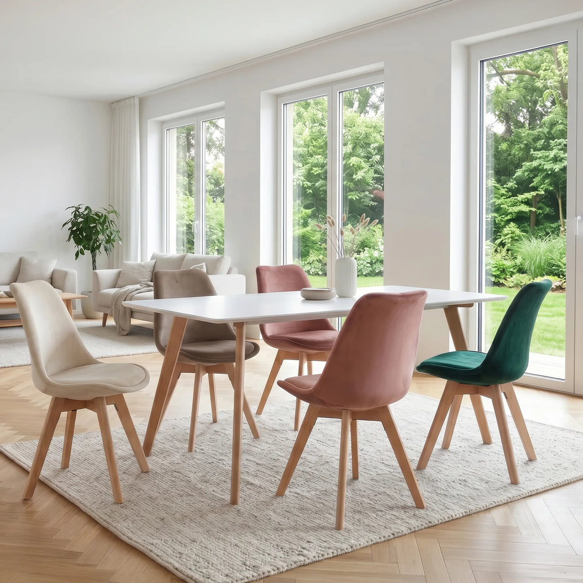 Set of 4 OSBY green chairs