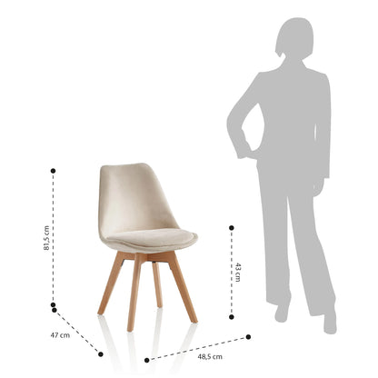 Set mit 4 ecrufarbenen OSBY-Stühlen