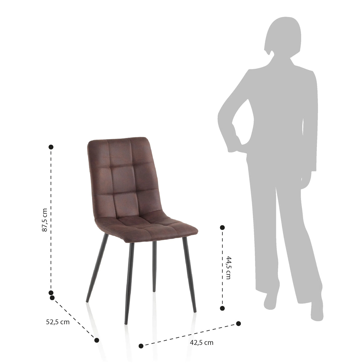 Set of 4 brown OLA chairs