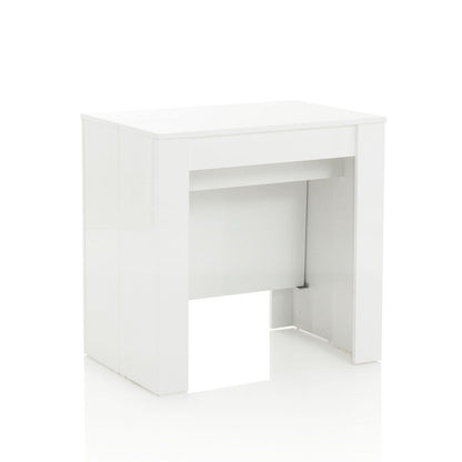 Glossy white STRETCH extendable console