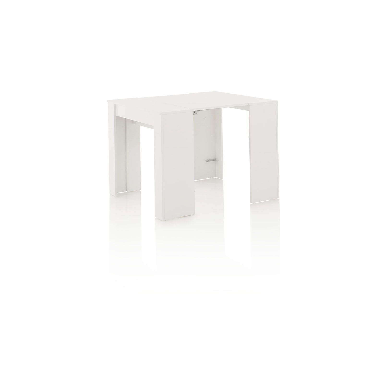 Glossy white STRETCH extendable console