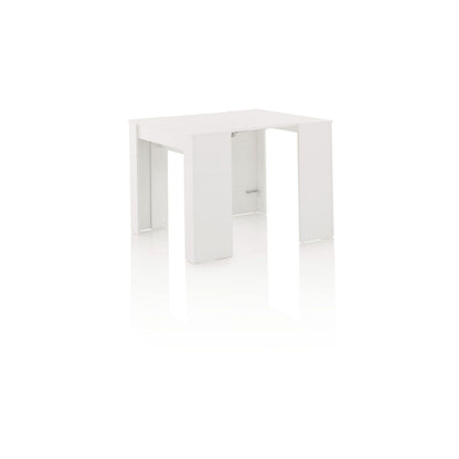 Glossy white STRETCH extendable console