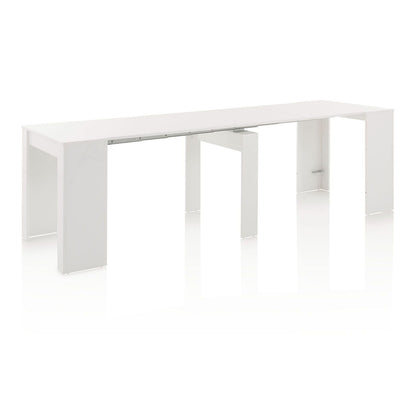 Glossy white STRETCH extendable console