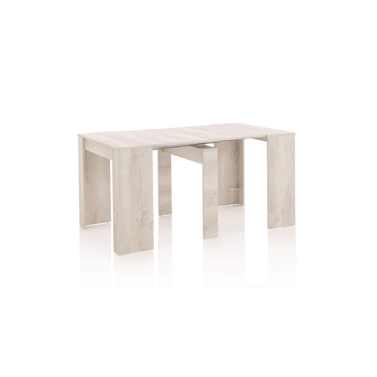 STRETCH extendable console in white pine