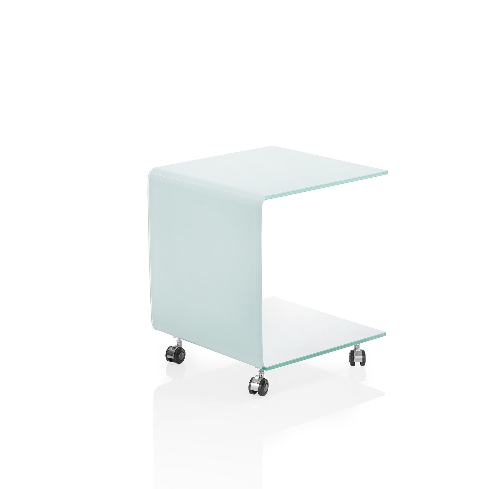 Tavolino con ruote SNAPPY | Bianco
