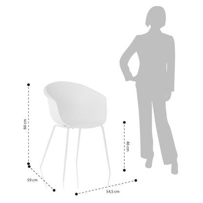 Set mit 2 weißen POINT-Stühlen