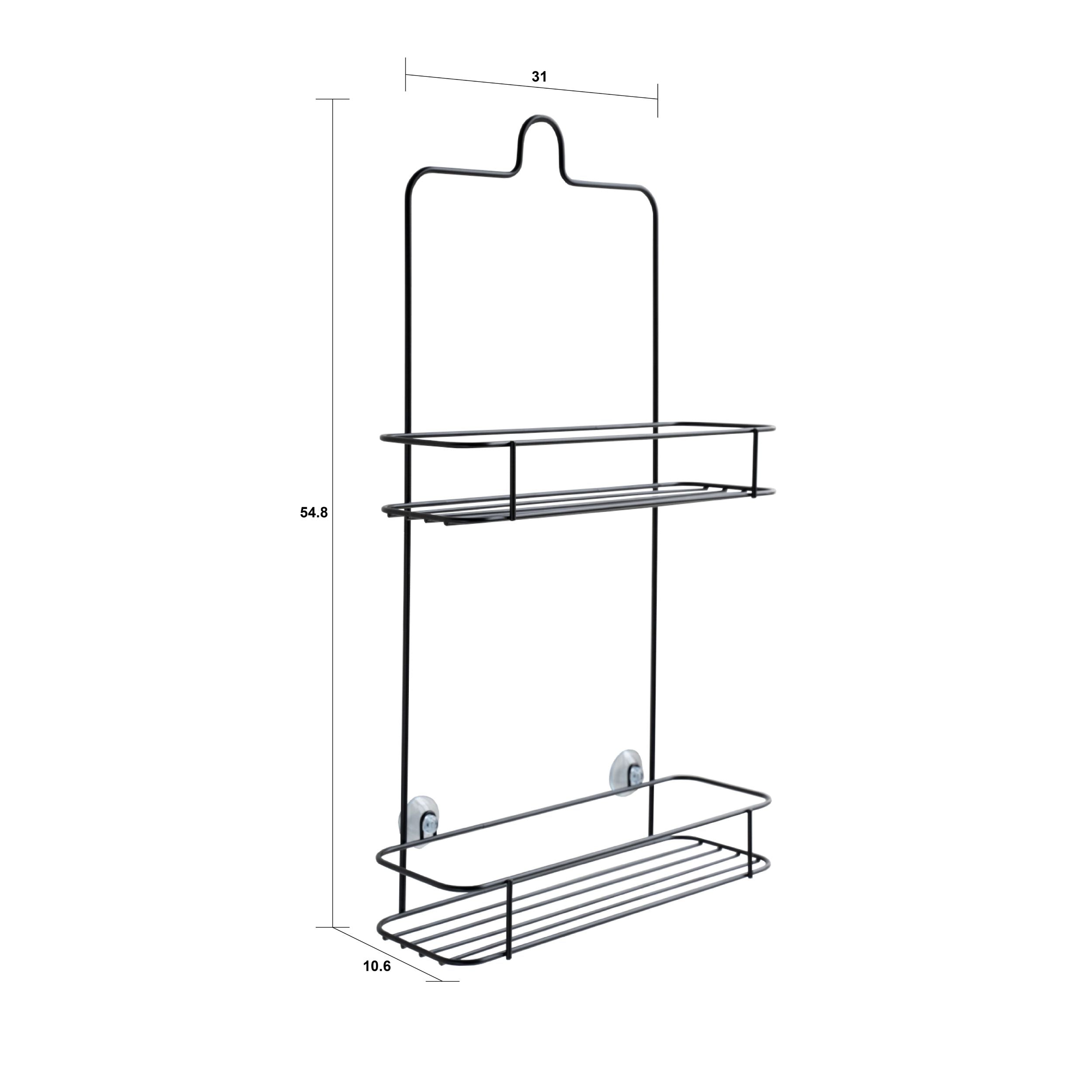 Wall shelf with AIR suction cups