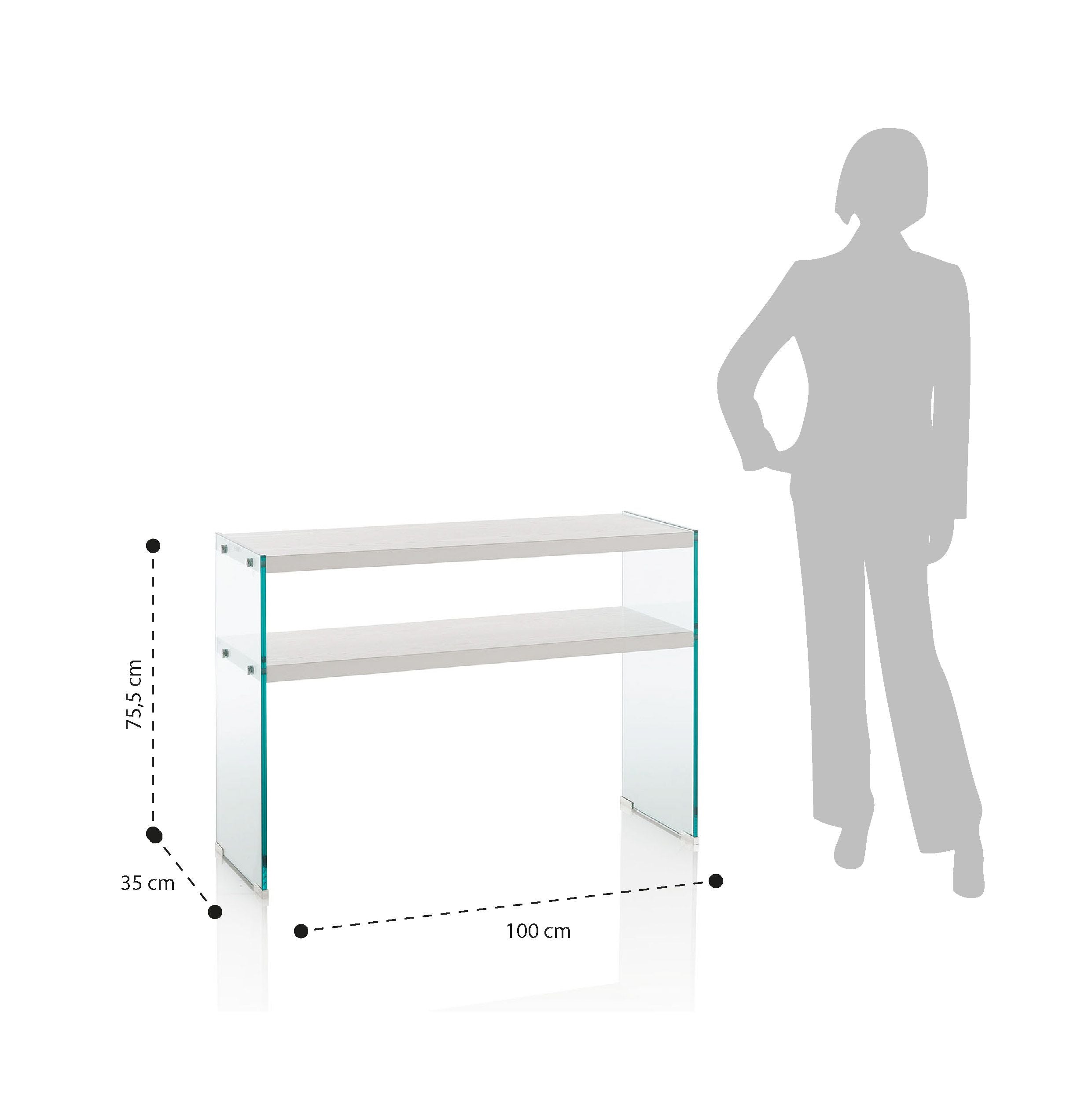 Console w/white SAL shelf