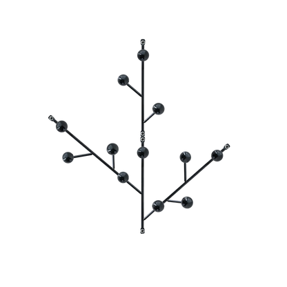 Set of 4 black KI coat hangers