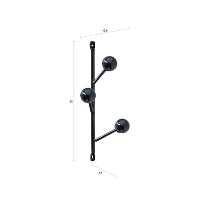 Set of 4 black KI coat hangers