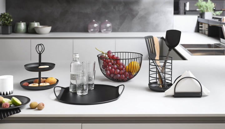RYO black kitchen utensil holder