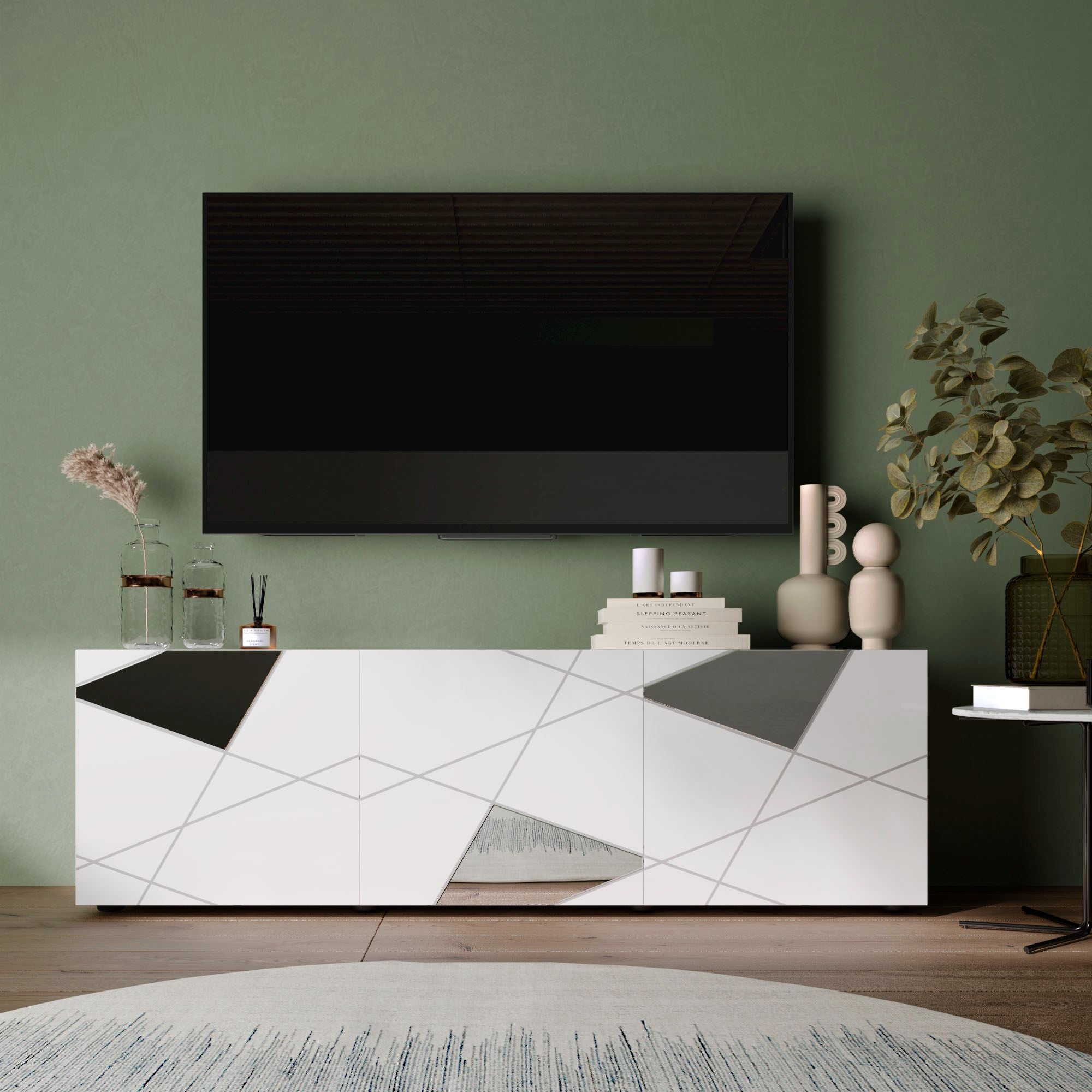 GRIMILDE TV stand white
