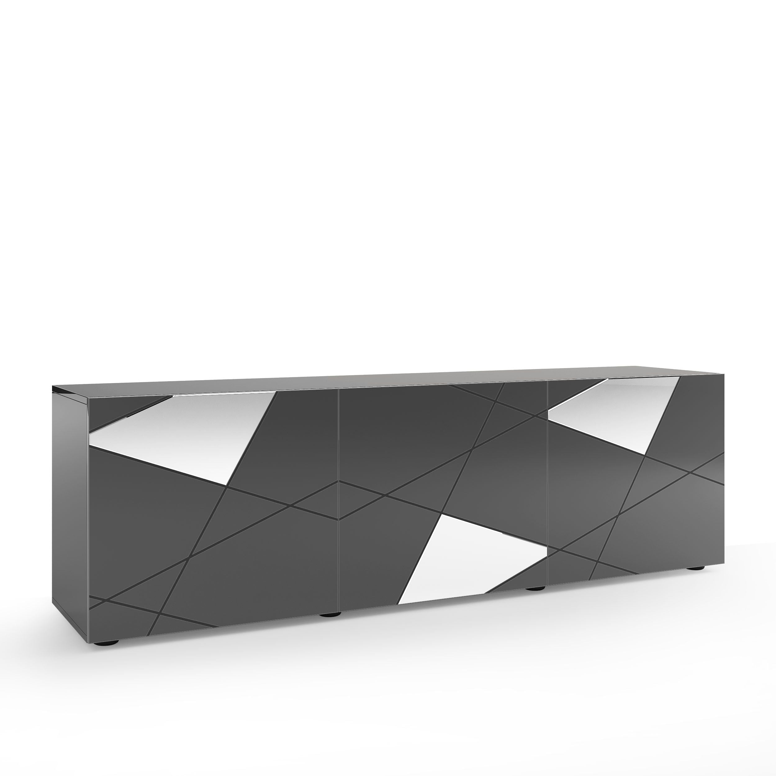 GRIMILDE gray TV stand