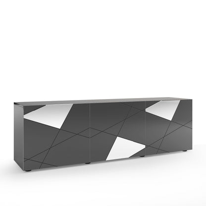 GRIMILDE gray TV stand