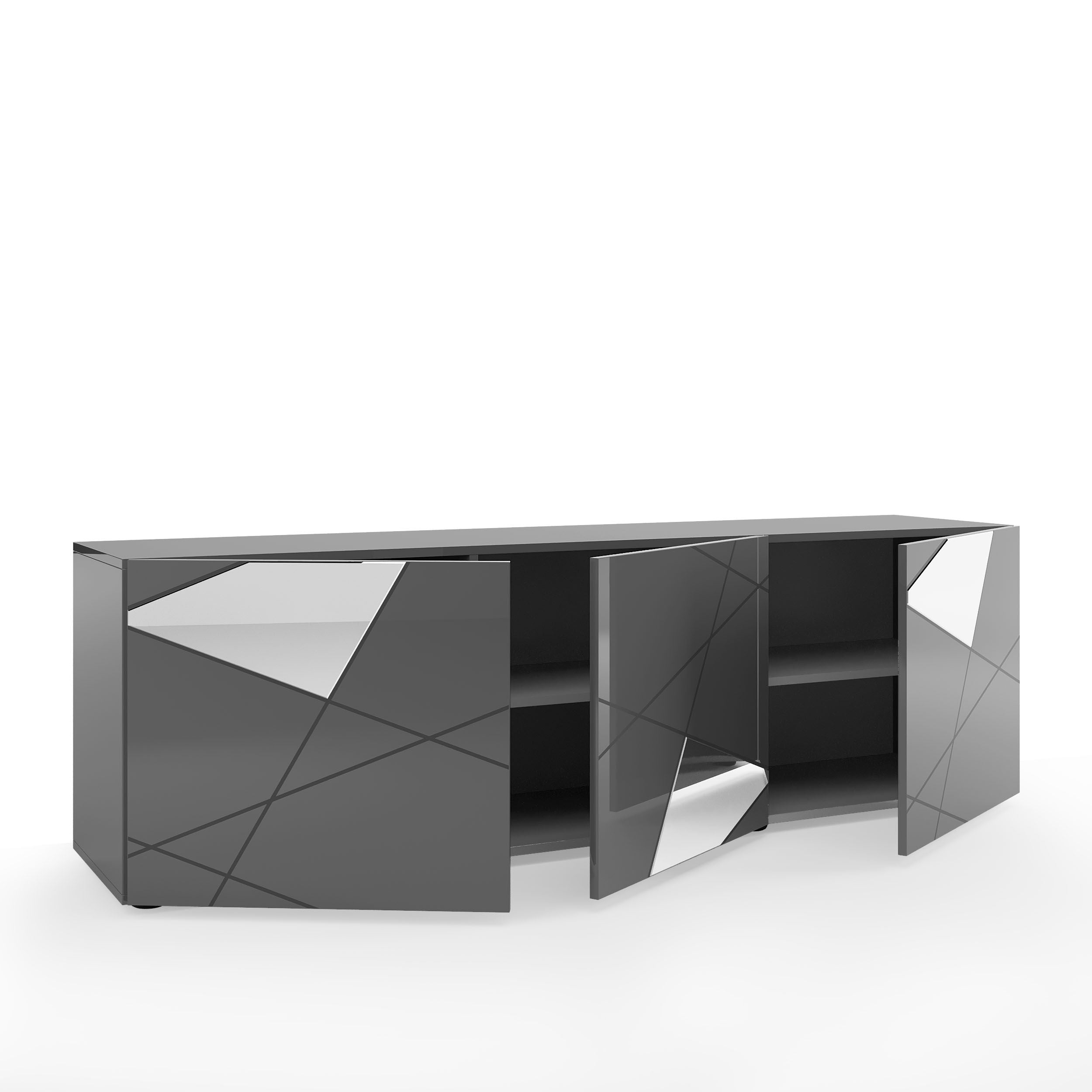 GRIMILDE gray TV stand