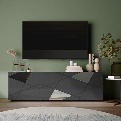 GRIMILDE gray TV stand
