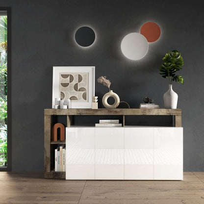 NETTUNO Weiß/Birne Buffet 184cm