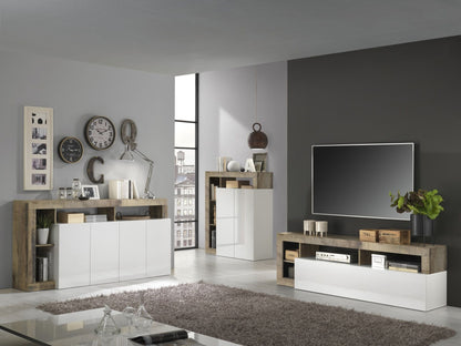 NETTUNO Weiß/Birne Buffet 184cm