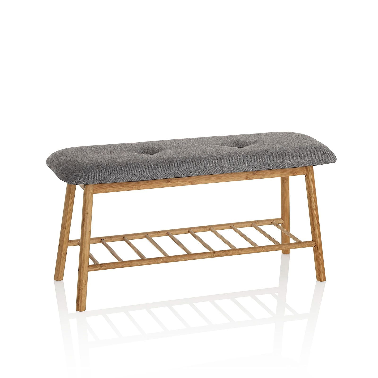 Bench w/shoe rack FLO grey