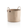Cotton basket with beige GUGLIELMO handles